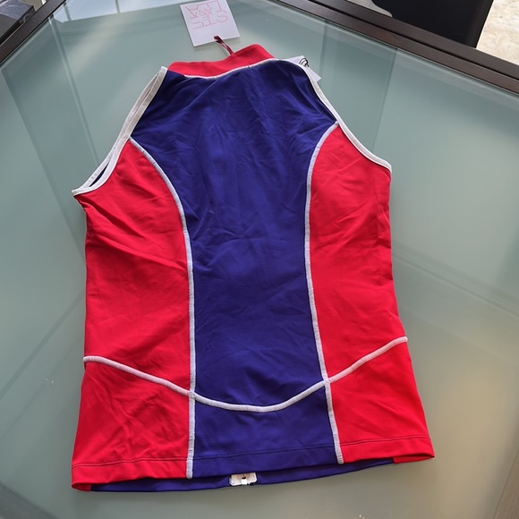 Woman’s Stella Jene activewear top red blue size 42 - Picture 4 of 6